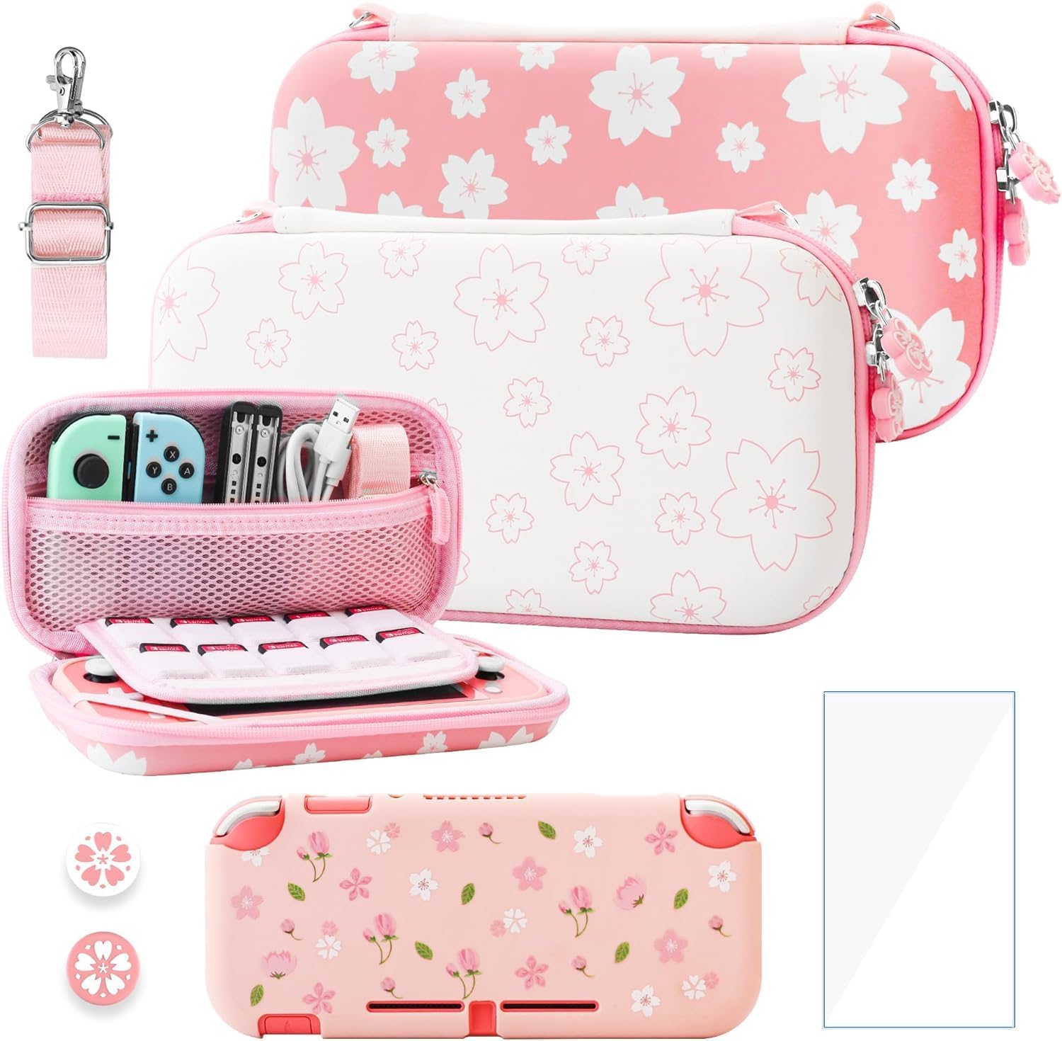 Nintendo Switch Lite Cover Pink Silicone Case Pink Clear Switch